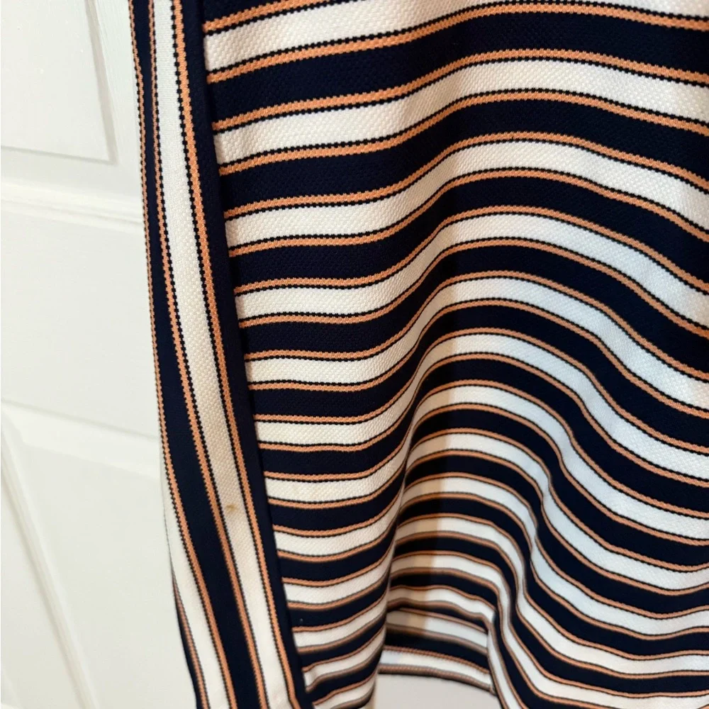 Banana Republic Navy, Yellow and White Striped Midi Dress - Picture 4 of 5